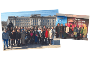 Group photo of DNP students abroad in London, England